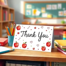 How to Write a Thank You Card for a Teacher icon