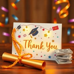 How to Write a Thank You Card for Graduation Money icon
