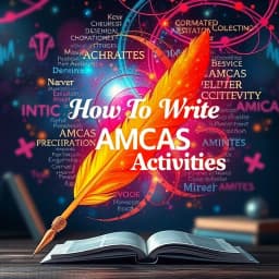 How to Write AMCAS Activities icon