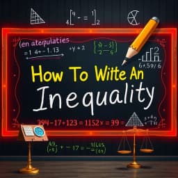 How to Write an Inequality icon