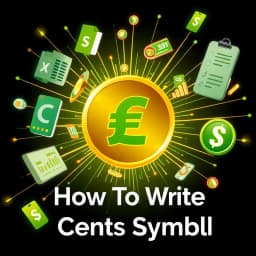How to Write Cents Symbol icon