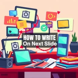 How to Write Continued on Next Slide icon