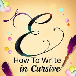 How to Write E in Cursive icon