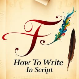 How to Write F in Script icon