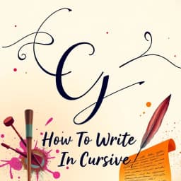 How to Write G in Cursive icon