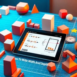 How to Write Height, Width, and Depth icon