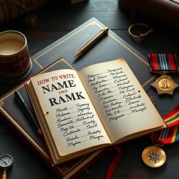 How to Write Military Name and Rank icon