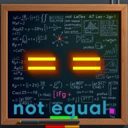 How to Write Not Equal in LaTeX icon
