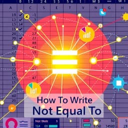 How to Write Not Equal To in Excel icon