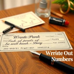 How to Write Out Numbers on a Check icon