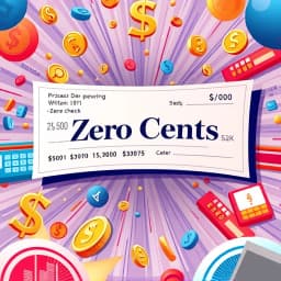 How to Write Zero Cents on a Check icon