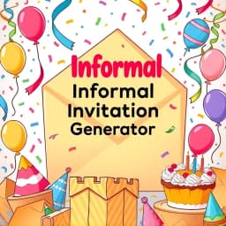 Informal Invitation Letter Generator icon