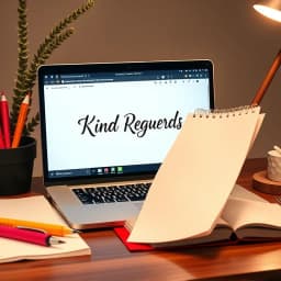 Kind Regards Email Signature Template icon