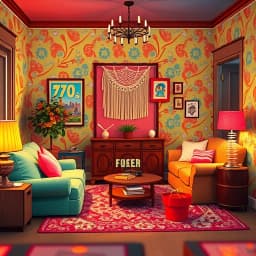 Living Room 70s Interior Design icon