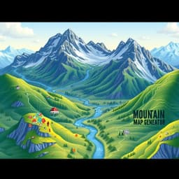 Mountain Map Illustration Generator icon