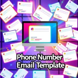Name Phone Number Email Template icon