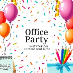 Office Party Invitation Message Generator icon