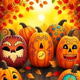 Orange Pumpkin Painting Ideas icon