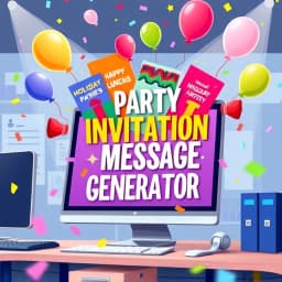 Party Invitation Message Generator for Office Staff icon