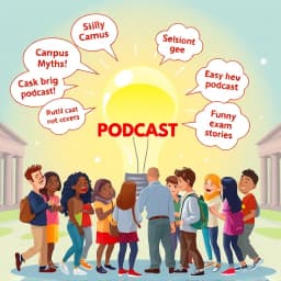 Podcast Content Ideas Generator for Students Funny icon