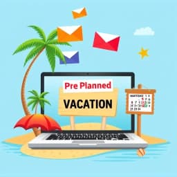 Pre Planned Vacation New Job Email Template icon
