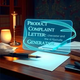 Product Complaint Letter Generator icon