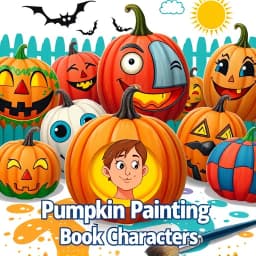 Pumpkin Painting Ideas Book Characters icon