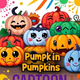 Pumpkin Painting Ideas Cartoon icon