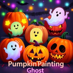 Pumpkin Painting Ideas Ghost icon