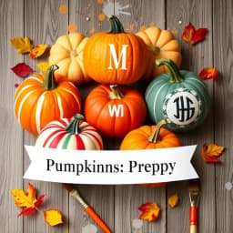 Pumpkin Painting Ideas Preppy icon