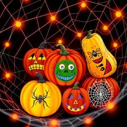 Pumpkin Painting Ideas Spider Web icon