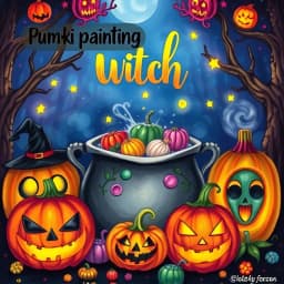 Pumpkin Painting Ideas Witch icon
