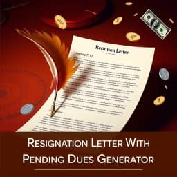 Resignation Letter With Pending Dues Generator icon