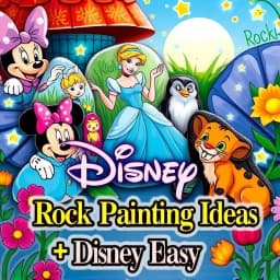 Rock Painting Ideas Disney Easy icon