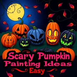 Scary Pumpkin Painting Ideas Easy icon