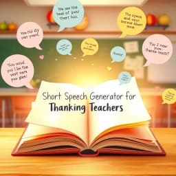 Short Speech Generator for Thanking Teachers icon