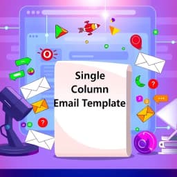Single Column Email Template icon