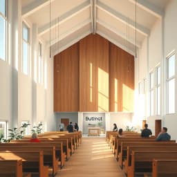 Small Modern Church Interior Design icon