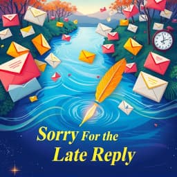 Sorry for the Late Reply Email Template icon