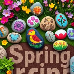 Spring Rock Painting Ideas icon