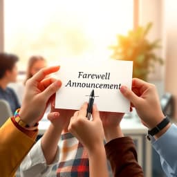 Staff Announcement of Employee Leaving Company Email Sample Template icon