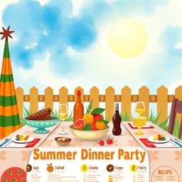 Summer Dinner Party Menu Ideas icon