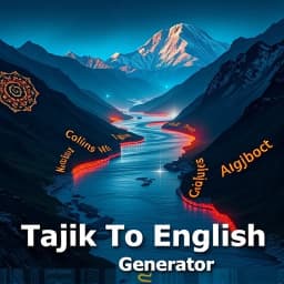 Tajik To English Generator icon