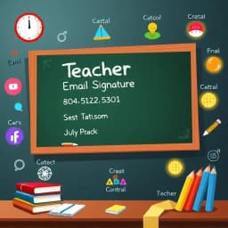 Teacher Email Signature Template icon