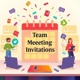 Team Meeting Meeting Zoom Meeting Invitation Email Template icon