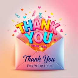 Thank You for Your Help Email Template icon