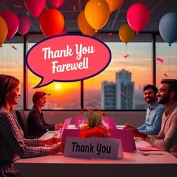 Thank You Speech Generator for Colleagues Last Day Work icon