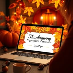 Thanksgiving Email Signature Template icon