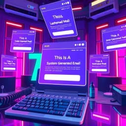 This Is a System Generated Email Do Not Reply Template icon