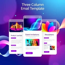 Three Column Email Template icon